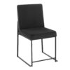 Fuji - Contemporary High Back Dining Chair (Set of 2) - Black - Image 2