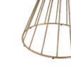 Hollow - Edge Retro Art Pine Side Table With Antique And Natural Color, Iron And Pine Construction - Antique Gold / Natural - Image 11