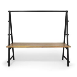 Huckleberry - Acacia Wood Outdoor Dining Table With Plant Hanger - Teak