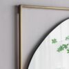 Poppy Mirror With Metal Frame Contemporary Design For Bathroom, Entryway Wall Decor - Golden Black - Image 5