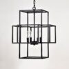 4 Light Metal Lantern Tiered Pendant Hanging Light Fixtures, Industrial Farmhouse Adjustable Height Chandeliers For Dining Room Hallway Foyer Entryway (E12 Bulbs Not Included) - Matte Black - Image 13