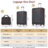 Hardshell Luggage Sets 3 Pieces 20" / 28" Luggages And Cosmetic Case Spinner Suitcase With Tsa Lock Lightweight - Black - Image 3