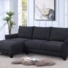 Belle - Sherpa Sectional Sofa With Left Facing Chaise - Black - Image 4
