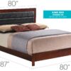 King Bed Charming Transitional - Cherry Hue - Image 5