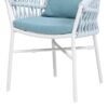 Maiden - Barrel Back Aluminum & Rope Outdoor Patio Dining Chair, Sunproof Olefin (Set of 2) - Sky Blue - Image 5