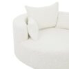 360 Degree Swivel Chair Accent Barrel Chair With Removable Pillows Chenille Fabric - Beige - Image 23