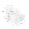 Ergonomic Single Seater Sofa With Ottoman, High Resilience Support Cushions, Easy Assembly Modern Lounge Chair - Burnt Orange - Image 2