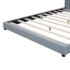 Queen & Twin Long Size Upholstered Platform Bed, Mother & Child Bed - Gray - Image 13