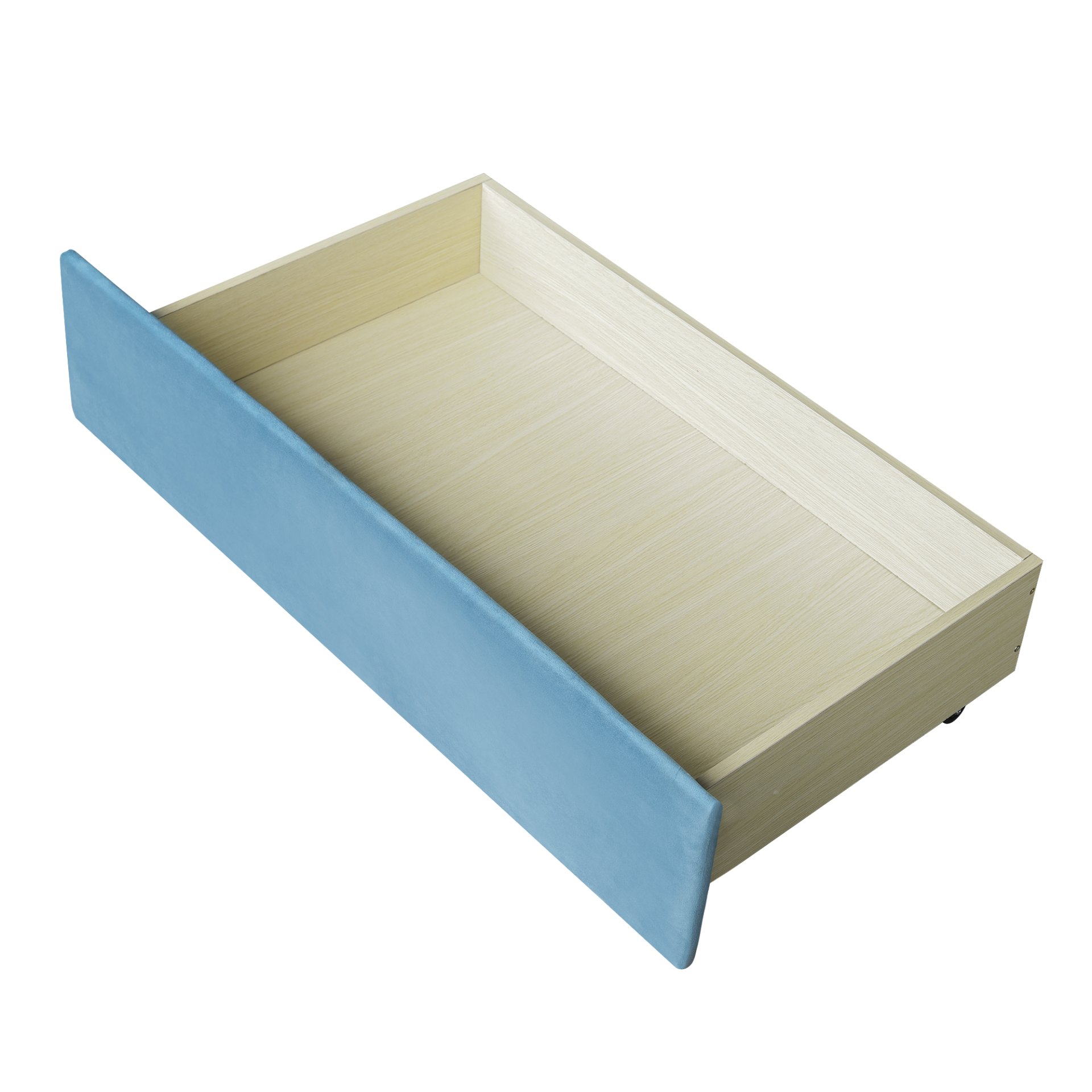 Twin Size Upholstered Daybed With Two Drawers And Slat - Blue - Image 18