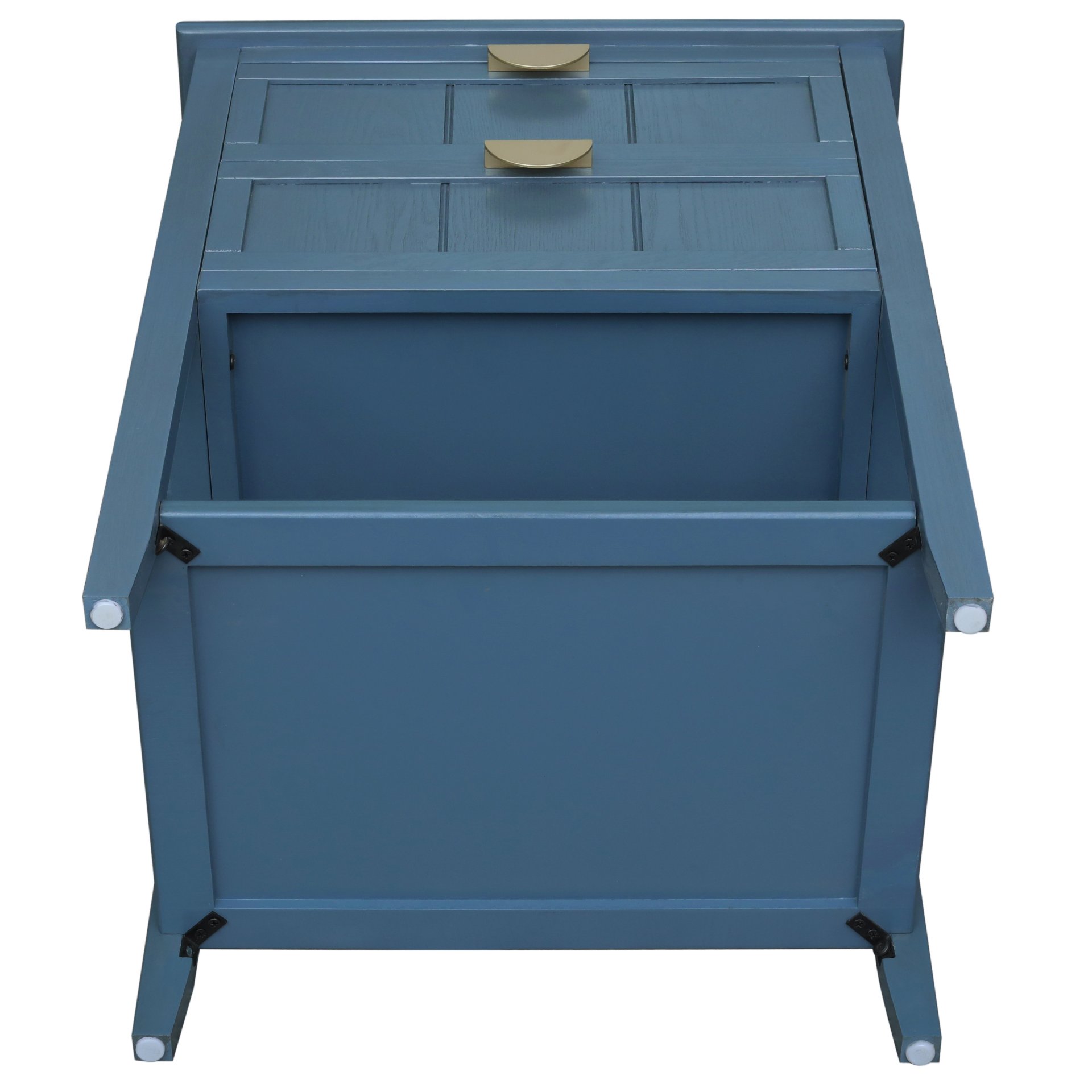 2 Drawer Side Table, American Style, End Table, Suitable For Bedroom - Blue - Image 21