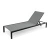 Modern Aluminum Chaise Lounge With Water Resistant Fabric Cushions - Dark Gray - Image 9