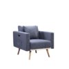 Easton - Linen Fabric Sofa Loveseat Chair Living Room Set With USB Charging Ports Pockets And Pillows (Set of 3) - Dark Gray - Image 7