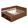 Full Size Daybed With Drawers And Shelves - Walnut - Image 4