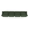 Ergonomic Chenille Four Seater Sofa With Lumbar Pillow Frame High Resilience Sponge - Green - Image 25