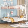 Full Long Over Queen Bunk Bed - White - Image 15