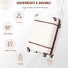 20" Hardside Luggage With Cosmetic Case, 2 Piece Lightweight Suitcase Set With Spinner Wheels, Carry On Vintage Luggage - White - Image 8