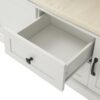 Hall Tree With 3 Hooks, Coat Hanger, Entryway Bench, Storage Bench, 3 In 1 Design, For Entrance, Hallway White - White - Image 9