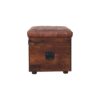 Buffalo - Hide Leather Storage Trunk - Brown - Image 9
