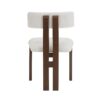 Contemporary 7 Piece Dining Set With Upholstered Armless Chairs And Metal Legs - White / Brown - Image 18