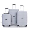 Hardshell Suitcase Spinner Wheels Pp Luggage Sets Lightweight Durable Suitcase With Tsa Lock, 3 Piece Set (20/24/28) - Silver - Image 9