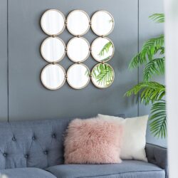 Contemporary Decorative Mirror With Mininalist Style For Bedroom, Liveroom & Entryway - Champagne