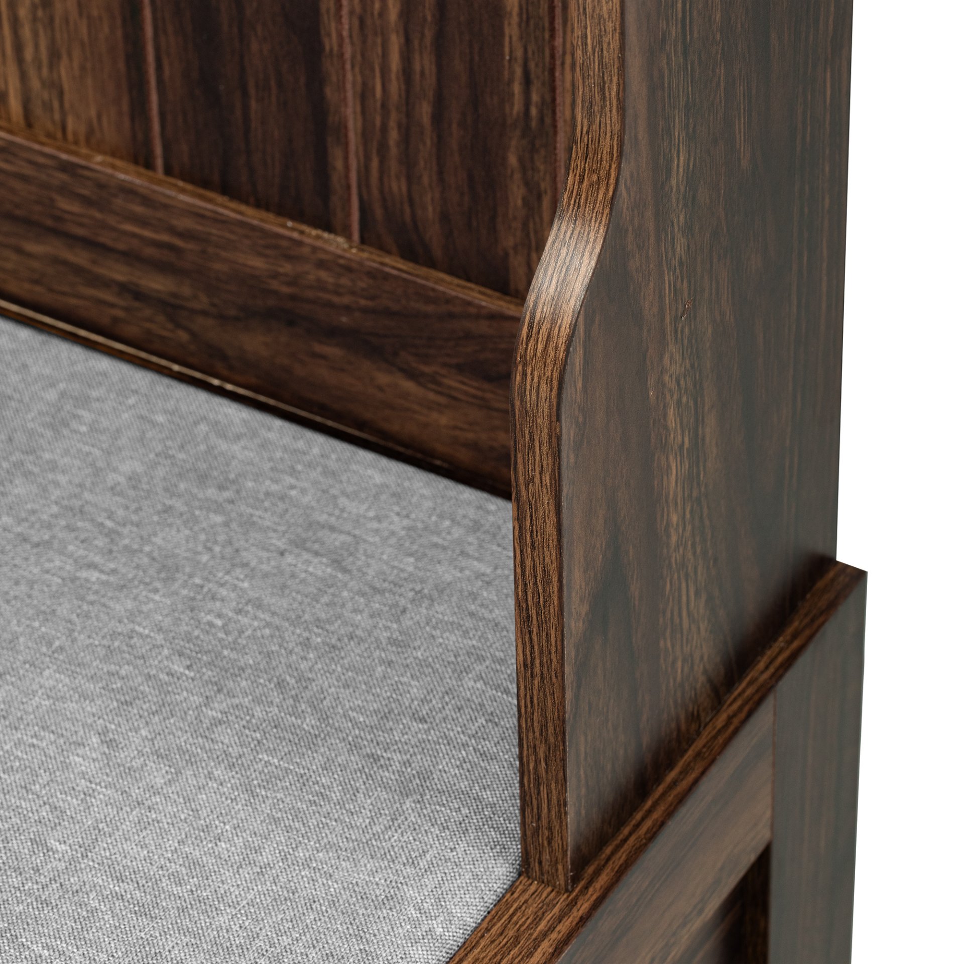 Hall Tree With 6 Hooks And Hinged Lid, Coat Hanger, Entryway Bench, Storage Bench, 3 In 1 Design, For Entrance, Hallway - Brown - Image 18