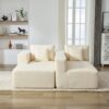 Chenille Compressible Sofa - Beige - Image 5