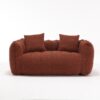 Soft Beanbag Chair With High Resilience Foam Core For Two People, The Comfortable Square Recliner Sofa Is Ideal For Family Members And Friends Engaged In Games, Reading, Watching TV - Red / Brown - Image 26