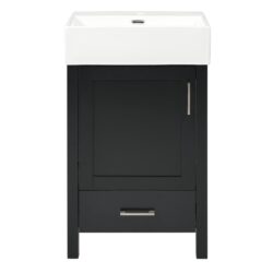 Bathroom Vanity With Sink, Frame And Drawer - Black