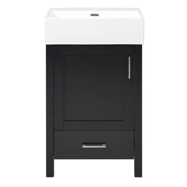 Bathroom Vanity With Sink, Frame And Drawer - Black