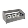 Elegant Upholstered Twin Size Daybed With Trundle Linen - Gray - Image 11