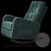 Accent Chair TV Chair Lazy Recliner Comfortable Fabric Leisure Sofa, Modern High Back Armchair - Deep Green - Image 10