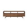 Modern Scandi 3 Door Low Profile TV Stand For TVs Up To 80" - Mocha - Image 3