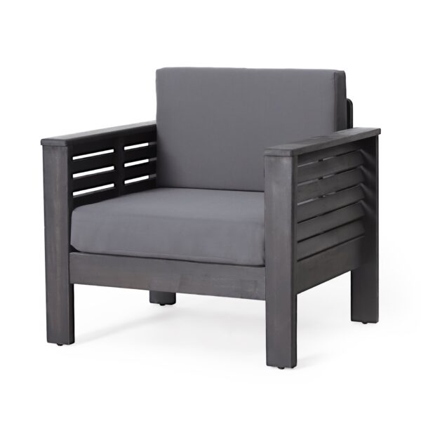 Flare - Outdoor Club Chair With Water Resistant Cushions - Dark Gray