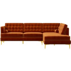 Brooke - Sectional Sofa Right Facing - Orange