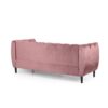 Miranda Velvet 3 Seater Sofa With Modern Glam Style And Blush Color - Blush - Image 4