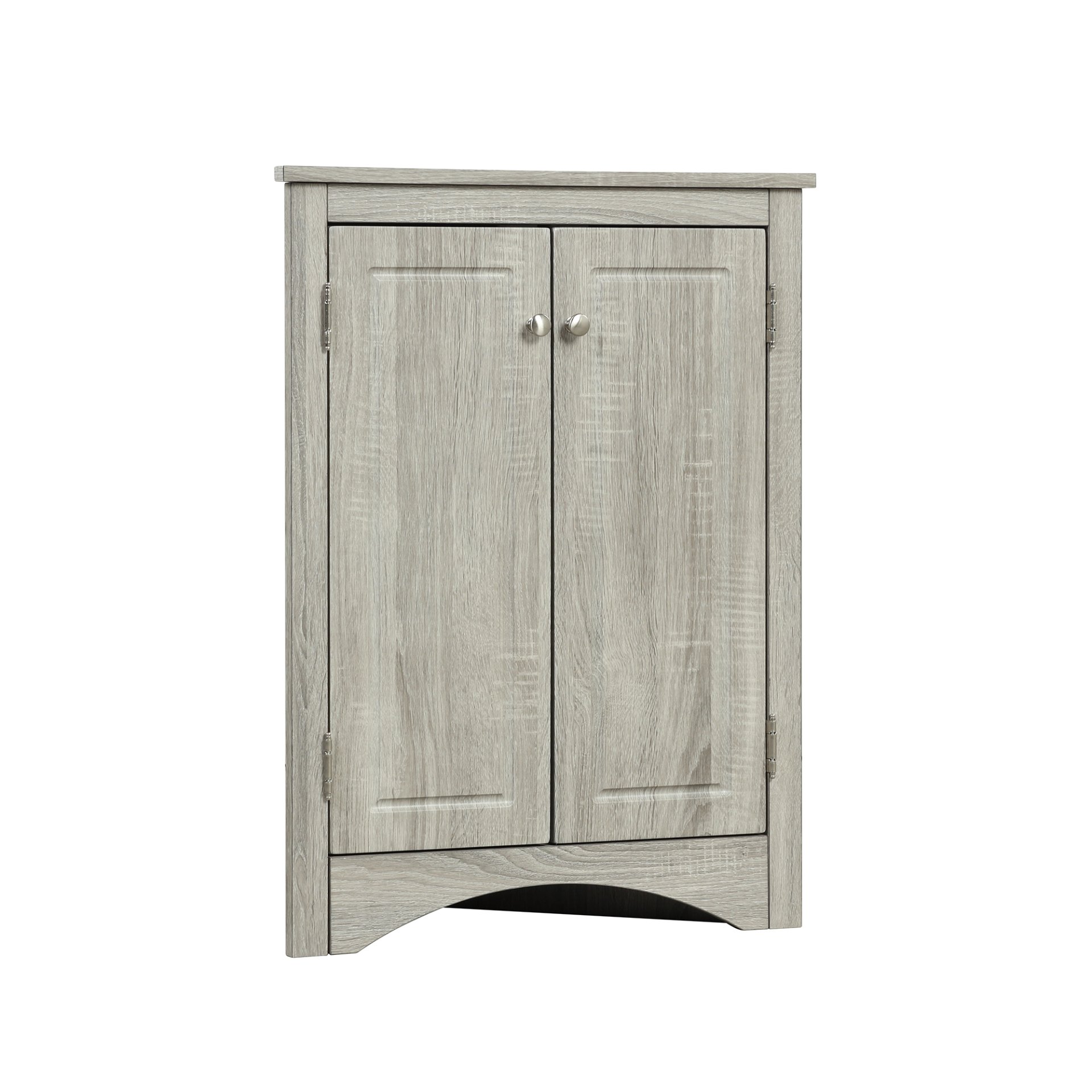 Triangle Bathroom Storage Cabinet With Adjustable Shelves, Freestanding Floor Cabinet For Home Kitchen - Oak - Image 21