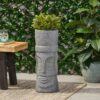 Classic Flower Planter With Magnesium Oxide Material - Stone Gray - Image 2
