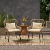 Contemporary Bohemian Southport - Club Chair With Water Resistant Cushions - Brown / Beige - Image 5