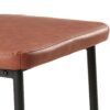 Dining Chairs Living Room Chair Modern Kitchen Armless Side Chair With Metal Legs (Set of 4) - Brown - Image 14