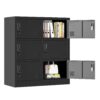 6 Door Employee Storage Locker, Lockers For Office, Gym, School, And Home With Card Slot - Black - Image 10