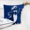 Liz Mermaid Pillow Cover With Matching Back And Hidden Zipper - Indigo - Image 6