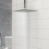 Modern 10" Square Rainfall Shower Head & Stainless Steel Wall Or Ceiling Mount Luxury Spa Shower Panel - Brushed Nickel - Image 2