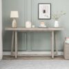 Console Table Stylish Rectangular Entryway Table Outdoor Console Table For Patio Sturdy Construction Hall Table - Gray - Image 2