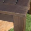Acacia Wood Outdoor Dining Table With Slatted Top - Dark Brown - Image 7