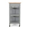 Aidah - Contemporary Kitchen Cart With Wheels - Gray - Image 8