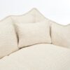 Comfortable Dual Beanbag Chair With High Resilience Foam Core For 2 People - Beige - Image 25