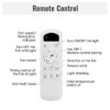 Indoor Ceiling Fan With 5 ABS Blades Remote Control Reversible Dc Motor For Living Room - White - Image 9