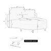 Corduroy Sofa With Two Throw Pillows And A Waist Pillow With An Extra Tray For Comfortable Seating Suitable For Small Apartment Bedroom Space - Beige - Image 2