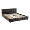 Modern Upholstered Queen Size Bed Frame With Storage Drawer - Dark Gray - Image 12